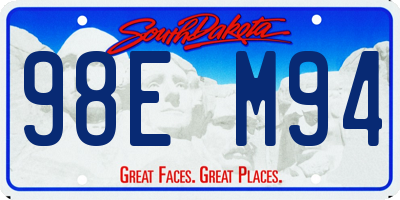 SD license plate 98EM94