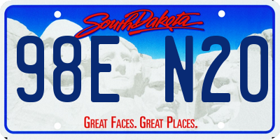 SD license plate 98EN20