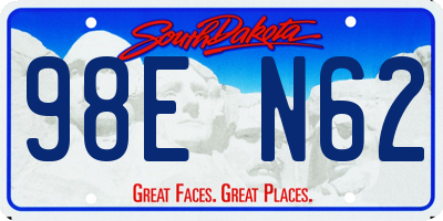 SD license plate 98EN62