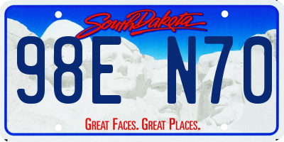 SD license plate 98EN70