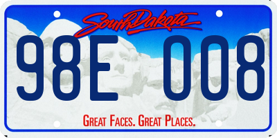 SD license plate 98EO08