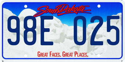 SD license plate 98EO25