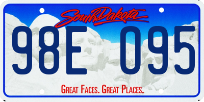 SD license plate 98EO95