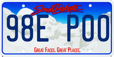 SD license plate 98EP00