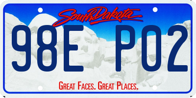 SD license plate 98EP02