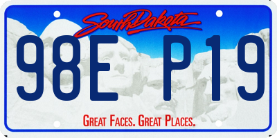 SD license plate 98EP19