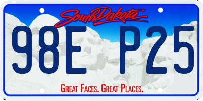 SD license plate 98EP25