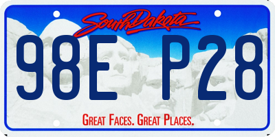 SD license plate 98EP28