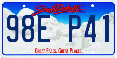 SD license plate 98EP41