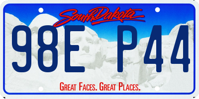 SD license plate 98EP44