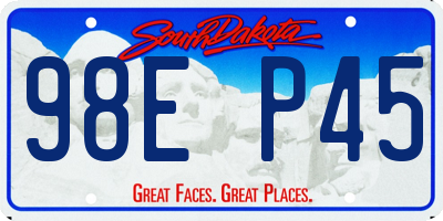 SD license plate 98EP45