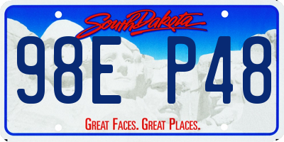 SD license plate 98EP48