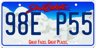 SD license plate 98EP55