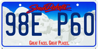 SD license plate 98EP60