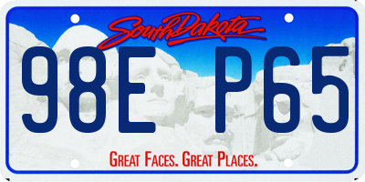 SD license plate 98EP65