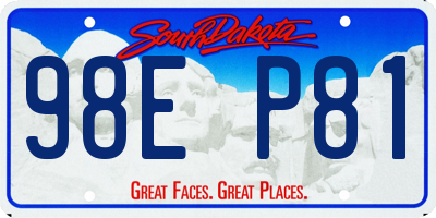 SD license plate 98EP81