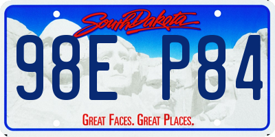 SD license plate 98EP84