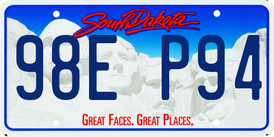 SD license plate 98EP94