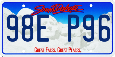 SD license plate 98EP96