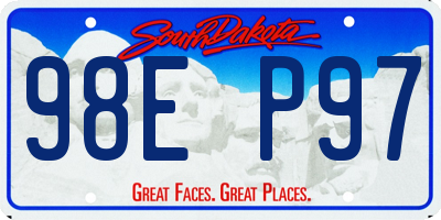 SD license plate 98EP97