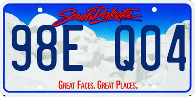 SD license plate 98EQ04