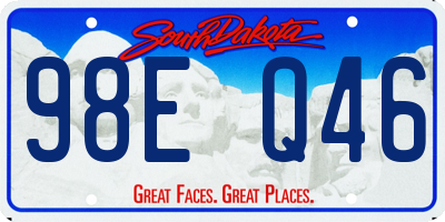 SD license plate 98EQ46
