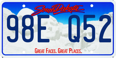 SD license plate 98EQ52