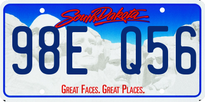 SD license plate 98EQ56