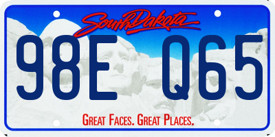 SD license plate 98EQ65