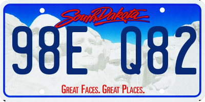 SD license plate 98EQ82