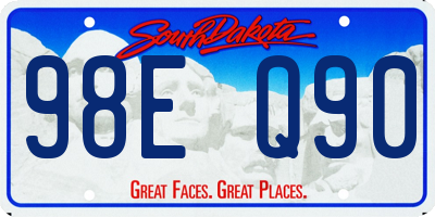SD license plate 98EQ90