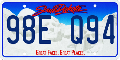 SD license plate 98EQ94