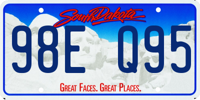 SD license plate 98EQ95