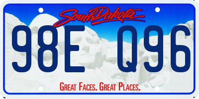 SD license plate 98EQ96