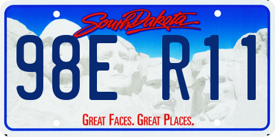 SD license plate 98ER11