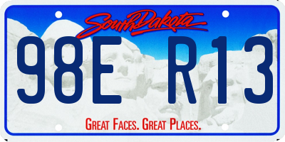 SD license plate 98ER13