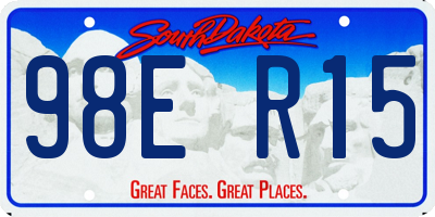 SD license plate 98ER15