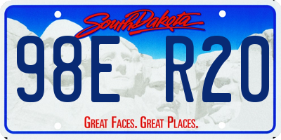 SD license plate 98ER20