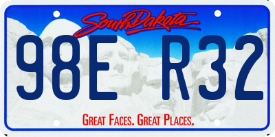 SD license plate 98ER32