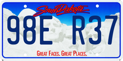 SD license plate 98ER37