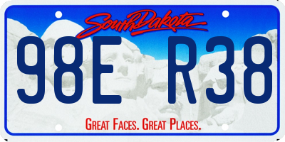 SD license plate 98ER38