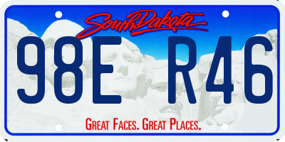 SD license plate 98ER46