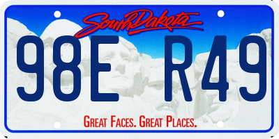 SD license plate 98ER49