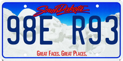 SD license plate 98ER93