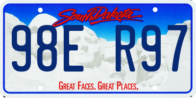 SD license plate 98ER97