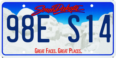 SD license plate 98ES14