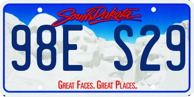 SD license plate 98ES29