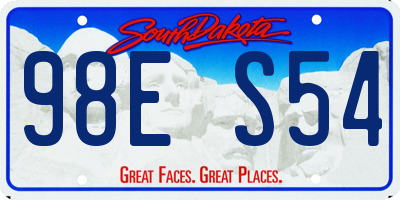 SD license plate 98ES54