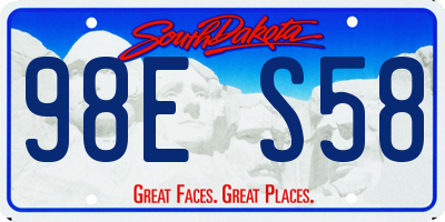 SD license plate 98ES58