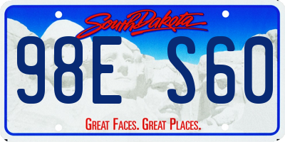 SD license plate 98ES60